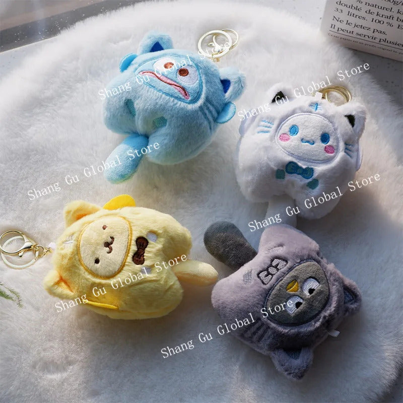 15cm/5.9in Kuromi Plush Keychains Melody Cinnamoroll Doll Cute Funny Hangings Ornament Toys Valentine Day Gift Girl Decoration