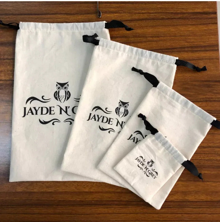 Jewelry Cotton Pouch 5x7cm 7x9cm 11x14cm Perfume Candle Packaging Dust Sack Eyelashes Makeup Drawstring Gift Bags