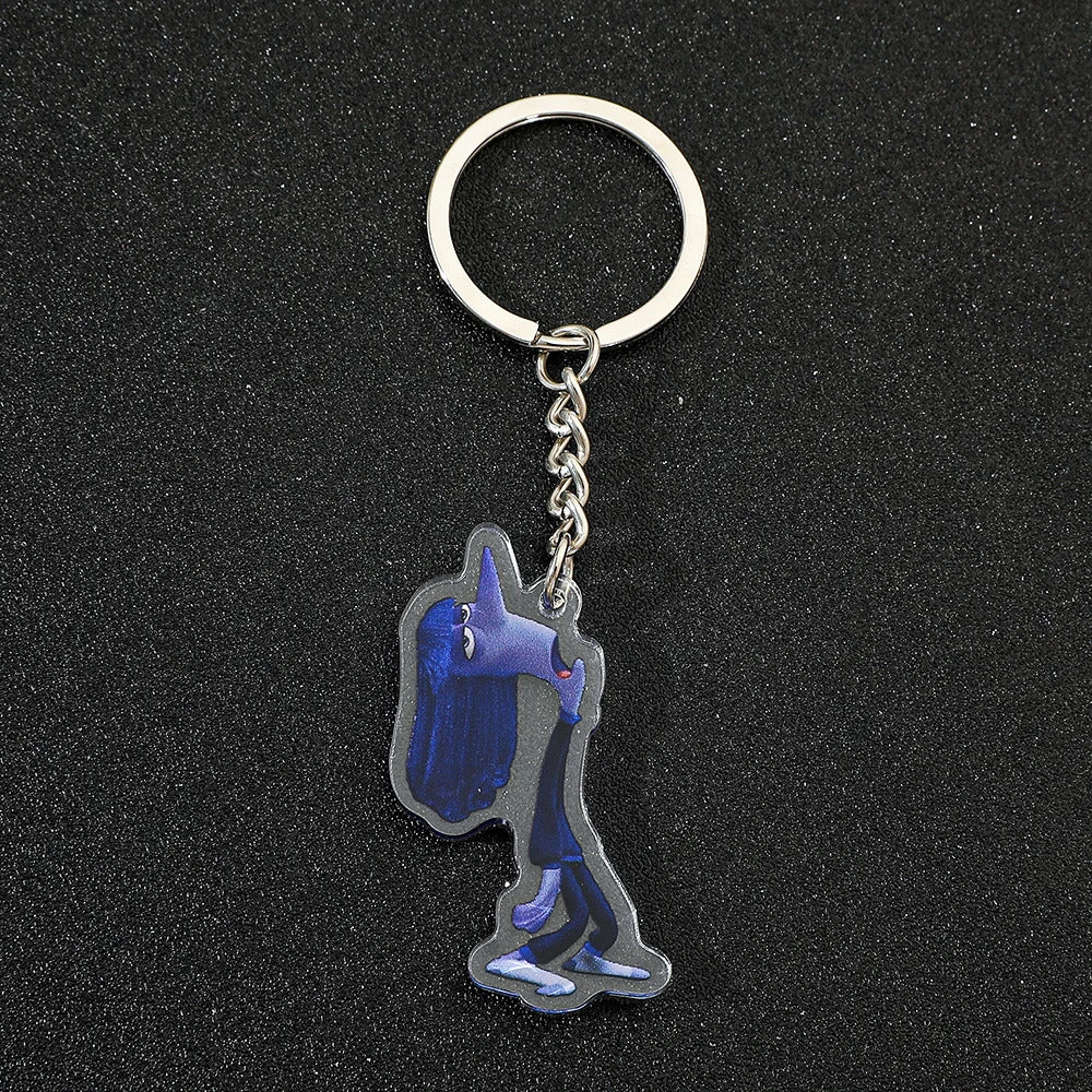 Disney New Movies Inside Out 2 Anime Acrylic Keychain Charms Cute Cartoon Pendent Keyring Strap Fashion Jewelry Accessory Gifts