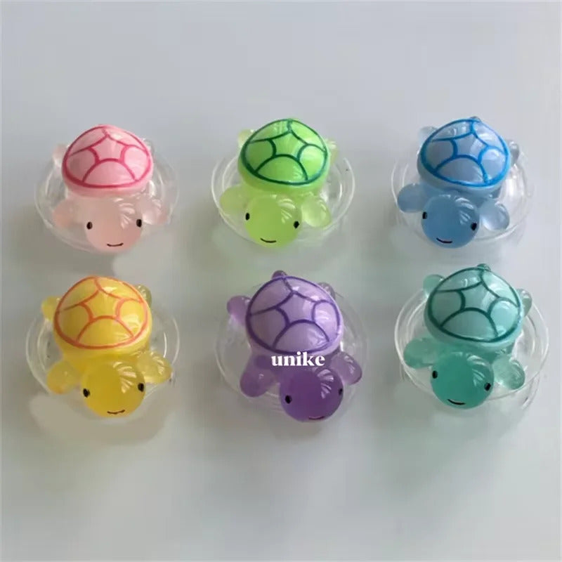 Korean Cute Luminous Turtle Phone Holder Griptok Finger Ring Support For iPhone Samsung Cases Grip Tok Socket Bracket Girl Gift