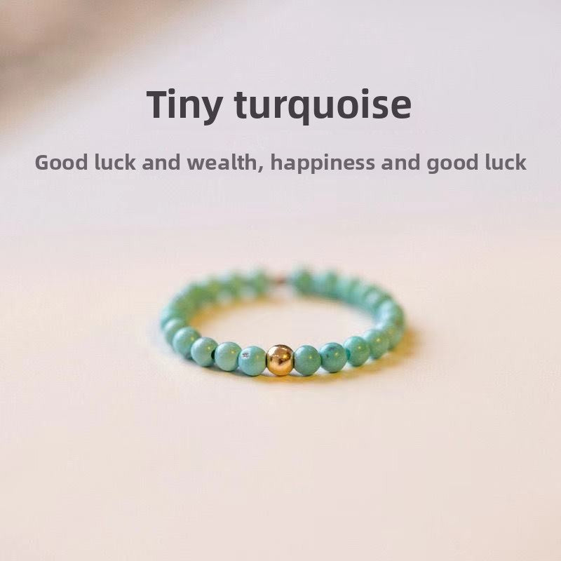 Natural Tourmaline Green Pine Garnet Small Particle Ring Ins Fashion Ring Ring Special Fine Finger Ring Bracelet