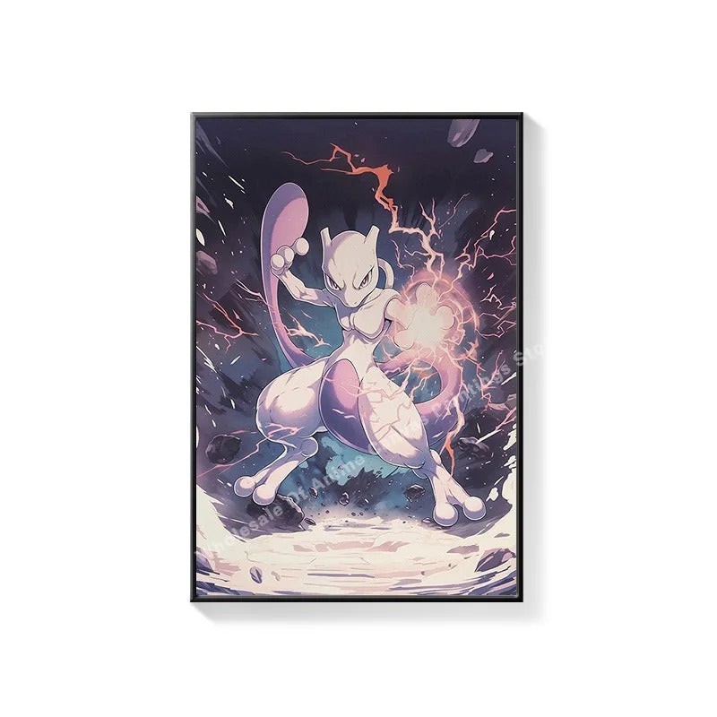 PokeMon Decorations PokeMon PokeMon Pikachu Hanging Paintings Children's Room Cartoon Anime Mural