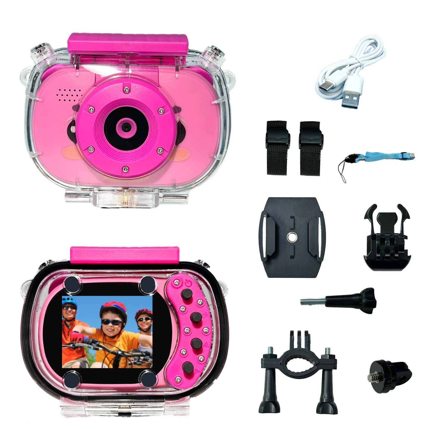 Kids Mini Waterproof Camera, Take Pictures & Record Videos & Games, Swimming & Sports USB Charge & 720P Resolution, Perfect Gift
