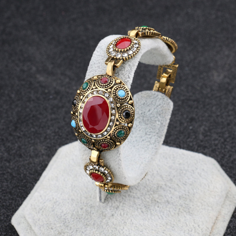 Vintage Bohemian Style Big Gems Women Fashion Bracelet