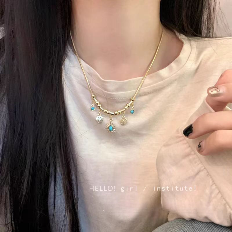 Sunflower Necklace Female Niche Design Sense