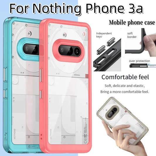 For Nothing Phone 3A Case Air Cushion Shockproof Clear Airbag Silicone TPU Back Cover Soft Case for Nothing Phone 3A phone cover