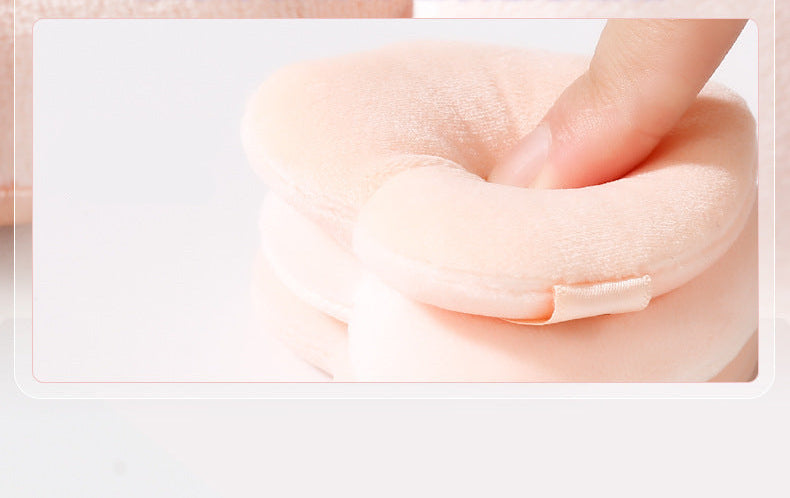 xixi Heart Peach Short Velvet Setting Powder Puff Flocked Soft Non-Powder-Absorbing Makeup Sponge Tool for Studio Use