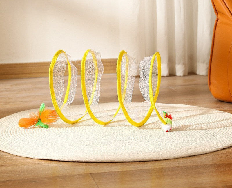 New Pet Supplies Type Cat Tunnel Toy Foldable Channel since Hi Cat Toy Cat Teaser Steel Wire China