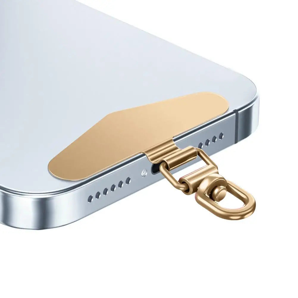 Upgrated 360 Rotatable Steel Phone Tether Tab Metal Patch Gasket Cellphone Lanyard Safety Connecter Piece New