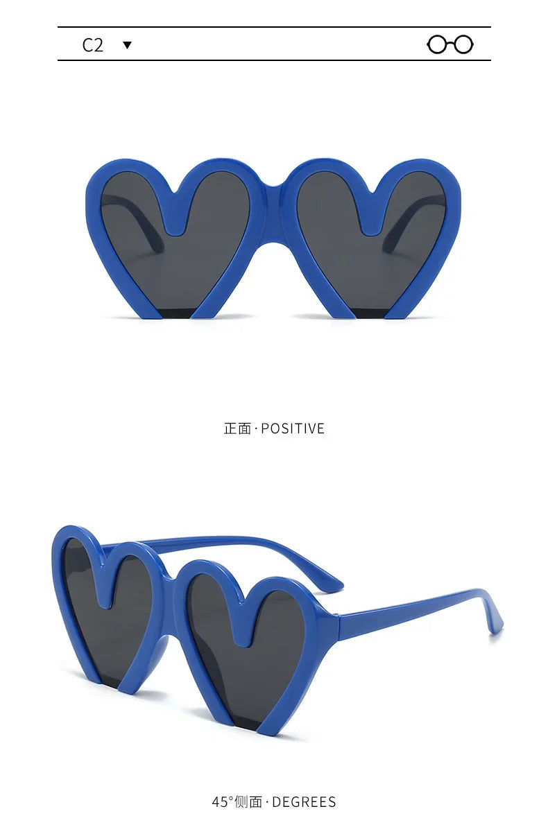 Love Birthday Party Sunglasses Woman Stage Performance Funny Sunglasses Hearts Sweet Fashion Travel Girls Sun Glasses gafas
