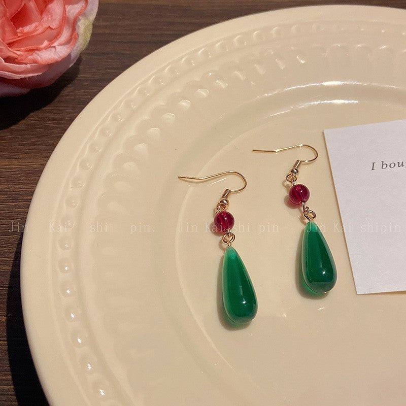 New Chinese Style Butterfly Flower Water Drop Earrings for Women Chinese Style Ancient Style Earrings Retro Cheongsam Hanfu Cool Earrings