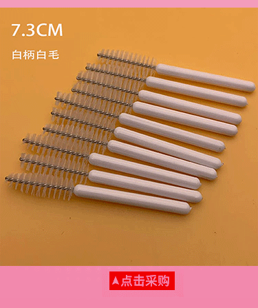 In Stock Flat Blush Brush Goat Hair Flat Brush Yellow Goat Hair Flat Blush Brush Makeup Brush Tool 3.8
