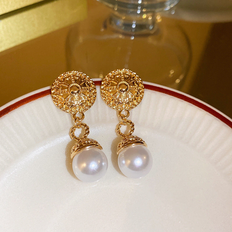 Vintage Earrings Fashion Versatile Ear Jewelry Niche Light Luxury High-end Accessories