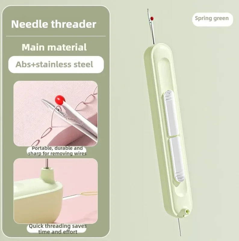 2 In 1 Needle Threader and Seam Ripper Tool Multifunctional Sewing Thread Remover Cross Stitch Crafting Accessories Easy Use