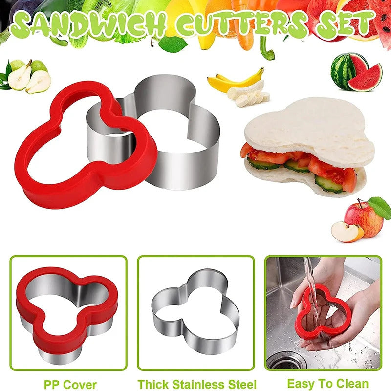Sandwich Cutters DIY Cookie Shapes Embosser Food Molds Makers Girls For Children Kids Bread Toast Lunch Bento Box Kitchen Tools