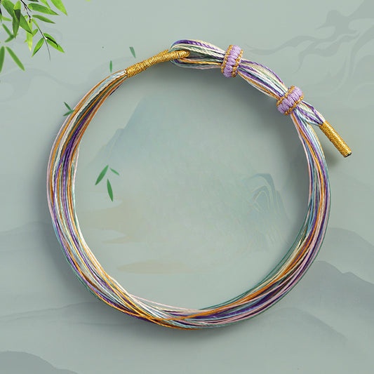 Colorful Rope Red Rope Bracelet Finished Dragon Boat Festival Thousand Threads Rope Colorful Thread