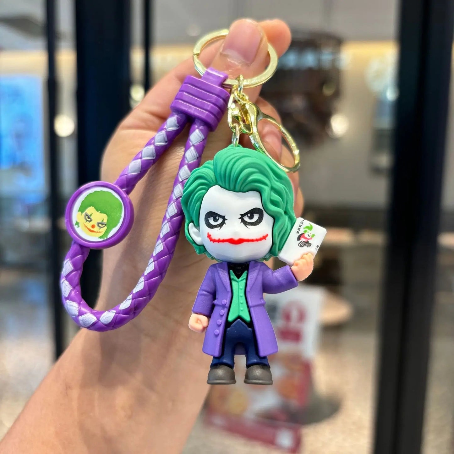 Anime Cartoon Joker Model Doll Keychain Bag Key Ring Pendant Ornaments Jewelry Accessories Charm Small Gifts for Friends