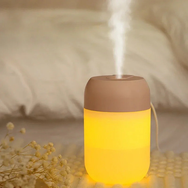 300ml Portable Air Humidifier Aroma Oil Humidificador for Home Car USB Cool Mist Sprayer with Colorful Soft Night Light Purifier