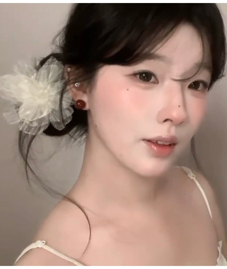 Holiday Organza Flower Barrettes Travel Travel Hair Accessories Atmosphere Clip Duckbill Clip Hairpin Side Clip Headdress