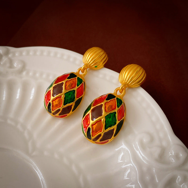 Vintage Earrings Fashion Versatile Ear Jewelry Niche Light Luxury High-end Accessories
