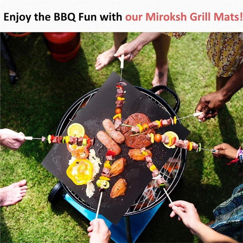 1/5/10pcs Nonstick BBQ Grill Mat 40*33cm Baking Mat BBQ Tools Cooking Grilling Mat Heat Resistance Barbecue Sheet Kitchen Tools