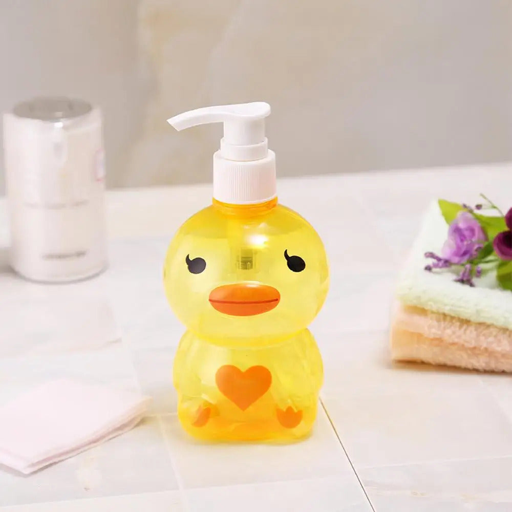 250/500ml Frog Duck Shape Portable Soap Dispenser Child Cute Animal Press Type Split Empty Shampoo Container
