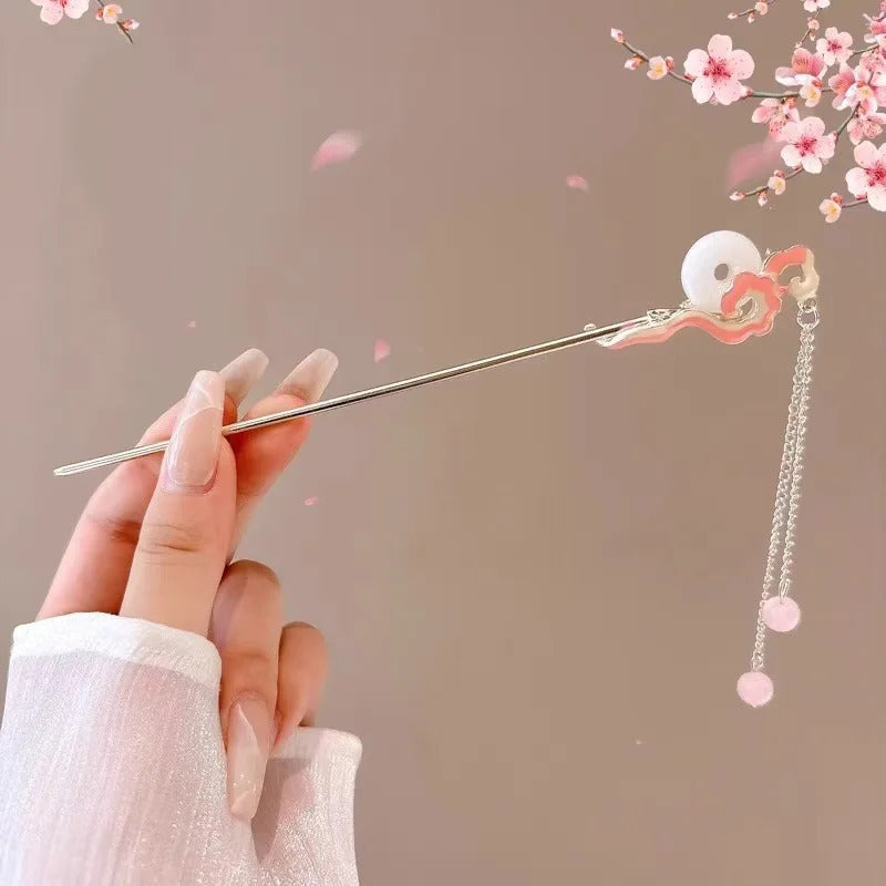 1pc Romantic Chinese Style Hair Accessory Alloy Jewelry Women's Hair Needle Suitable for Daily Wear Gifts Girls Fashion Hairpin