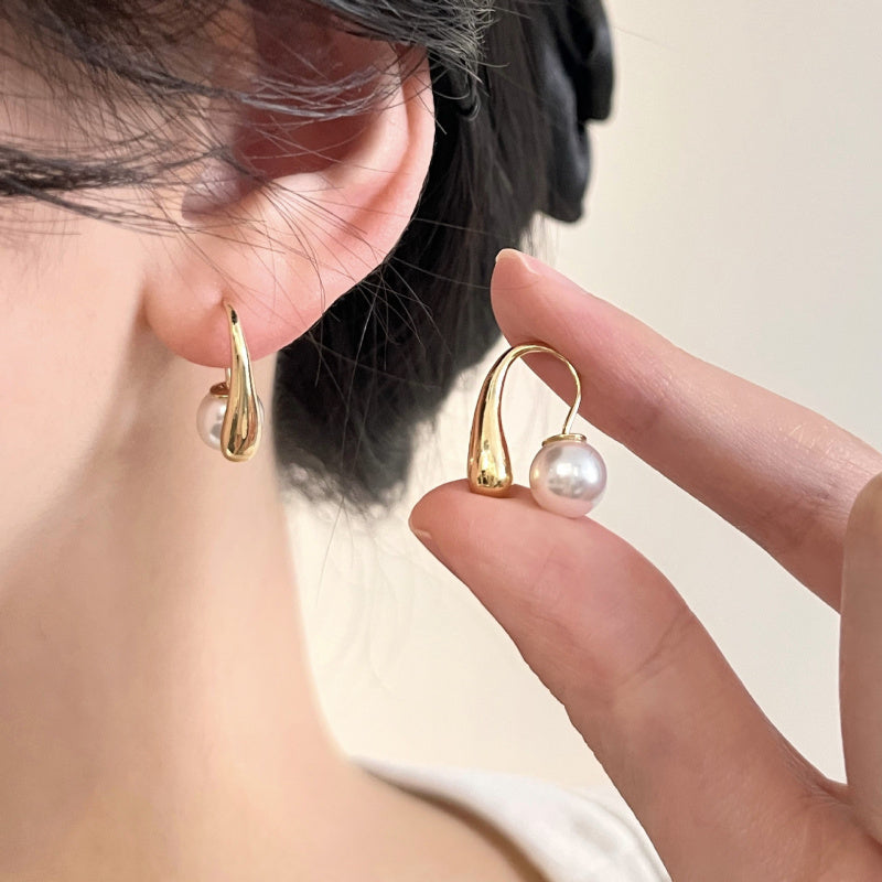 One Cold Style Simple Metal Earrings Retro High Fashion Style Texture Round Earrings