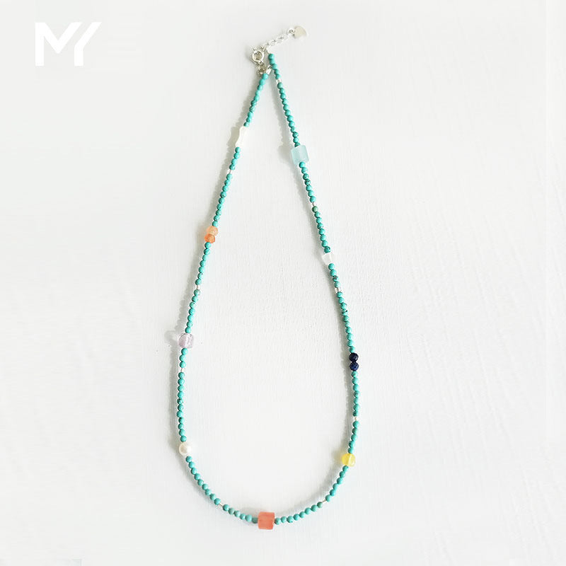 Turquoise Baroque Freshwater Pearl Bracelet Stacked Elegant Women's Bracelet