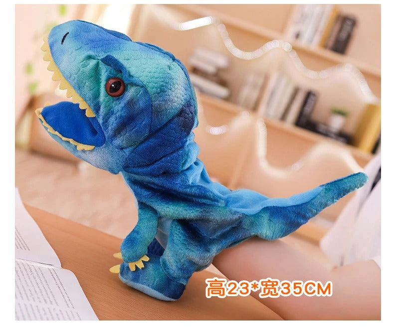 New Cute Glove Dinosaur Plush Hand Puppets Soft Stuffed Cartoon Telling Learning Funny Accompany Toy Baby Birthday Gift