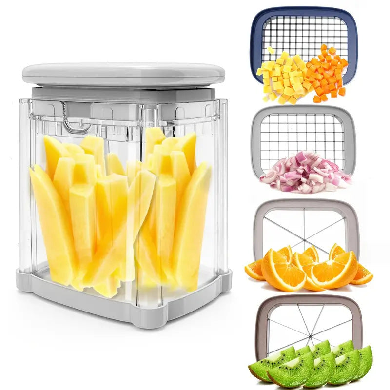 French Fry Cutter Radish Cucumber Dicer Household Multi-Functional Vegetable Cutter Tomato Apple Divider