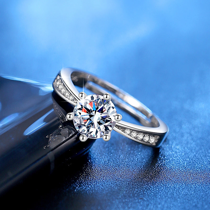 Fashion 925 Silver Adjustable Ring, Non-Fading, High-End Feel, Gift for Best Friend or Girlfriend, Niche Ins Style, Light Luxury Ring