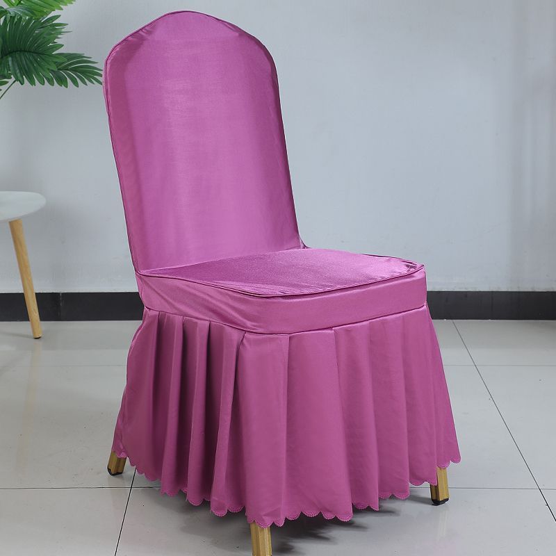 Hotel Restaurant Banquet Chair Cover Dining Chair Seat Stool Bench Wooden Chair Universal Chair Cover with Bowknot