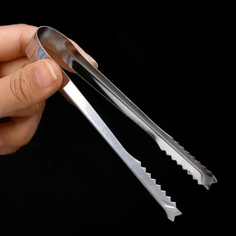 Stainless Steel Ice Tongs Bread Cake Clamps Salad Coffee Sugar Cubes Clips for Restaurant Bar Party Serving Tongs Kitchen Tools