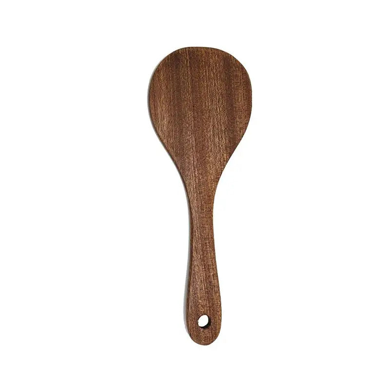 Long Handled Teak Tableware Wood Spoon Shovel Spatula Accessories Skimming Wooden Soup Kitchen Tool Spoon Cooking A2S8