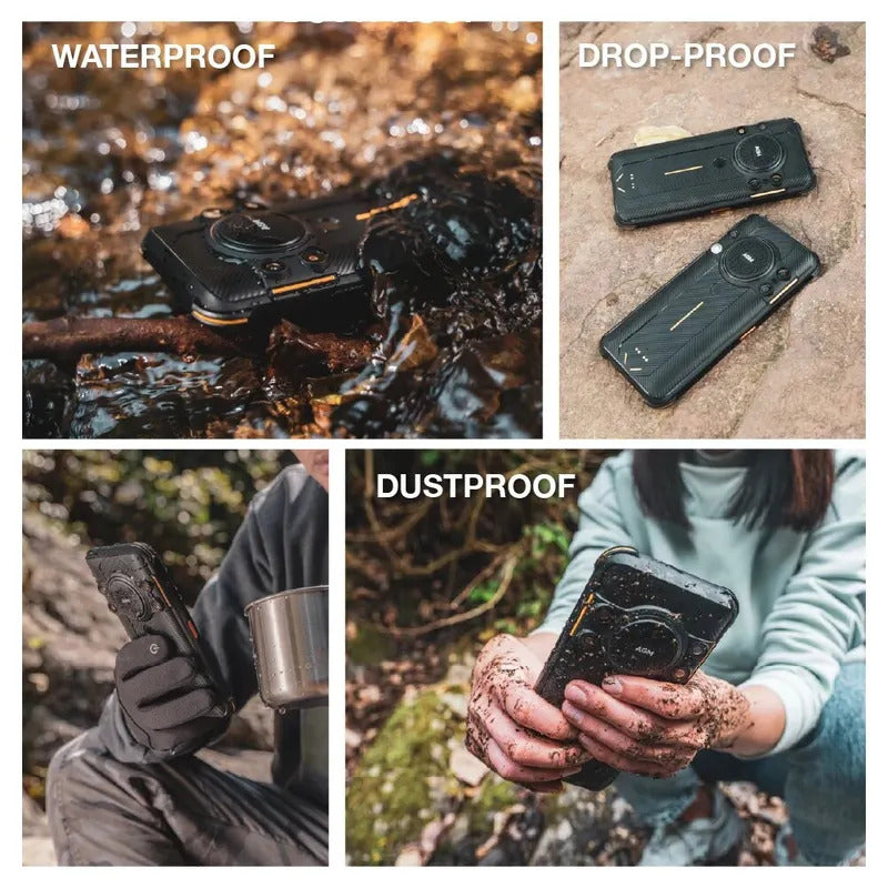 AGM H5 6+128G Rugged Smartphone Large Capacity 7000MAH IP68/IP69K Cell Phone 3.5W Loud Speaker Night Vision