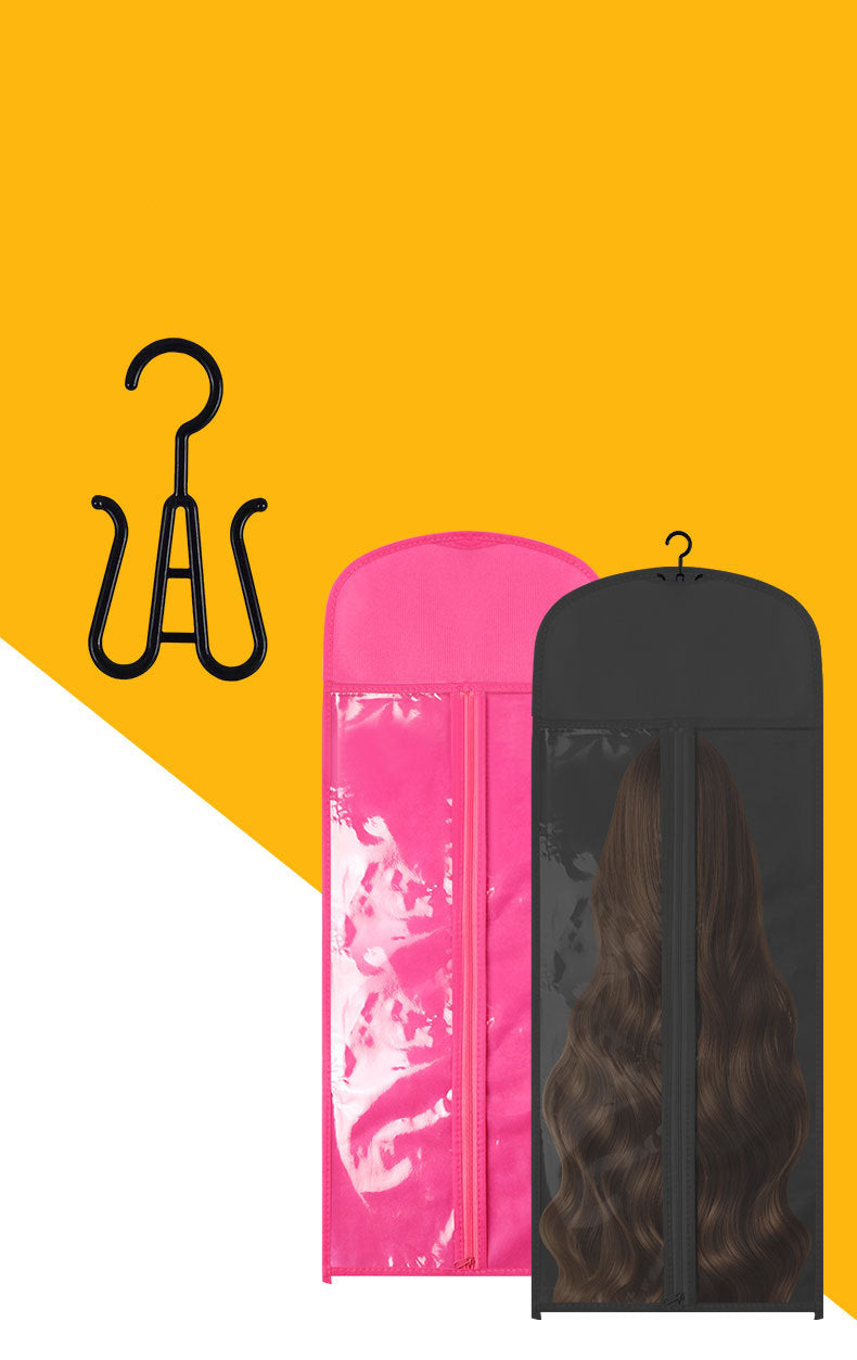 Cross-Border Foreign Trade Non-Woven Wig Storage Dustproof Cover Bag Transparent PVC Wig Hanging Display Storage Rack