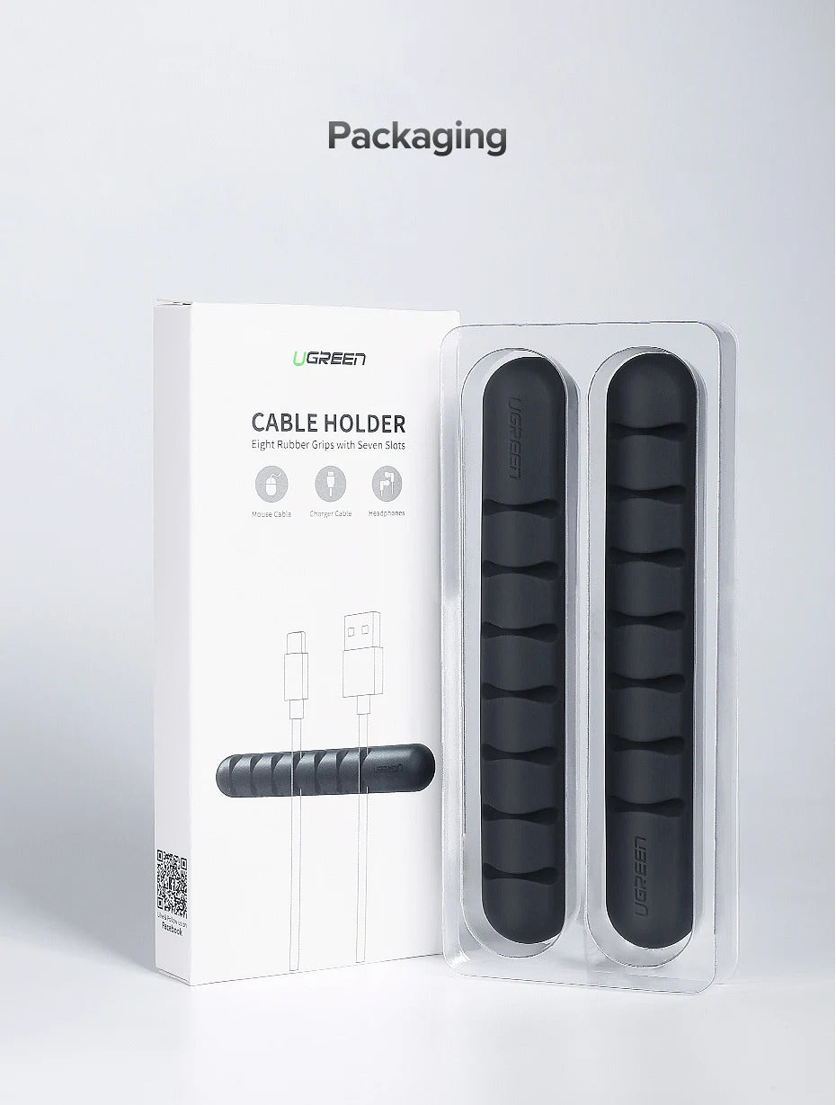 Ugreen Cable Organizer Silicone USB Cable Winder Flexible Cable Management Clips For Mouse Headphone Earphone Cable Holder