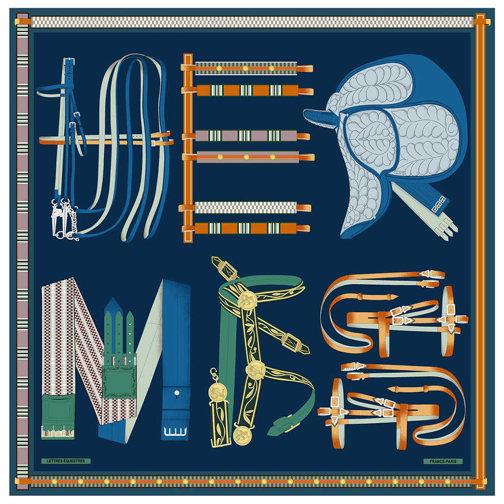 90cm Silk Scarf Women Belt Chain Design Square Scarf Head Echarpes Silk Foulards Femme Wraps Beach Shawls Bandana Lady Hijabs