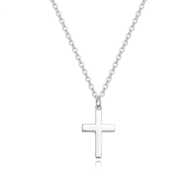 Amazon TK Hot-Selling OT Buckle Square Cross Necklace for Women Copper Plated 14K Gold Paperclip Necklace Yiwu In Stock