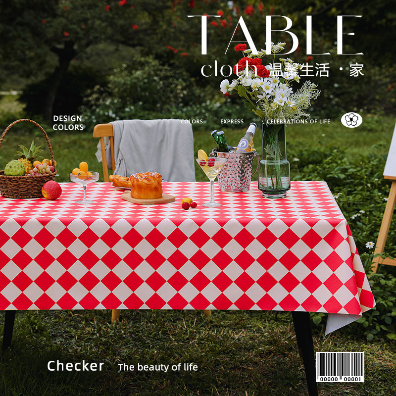 Outdoor Egg Roll Table Tablecloth Camping Picnic Table Mat Outdoor PVC Disposable Tablecloth Stall