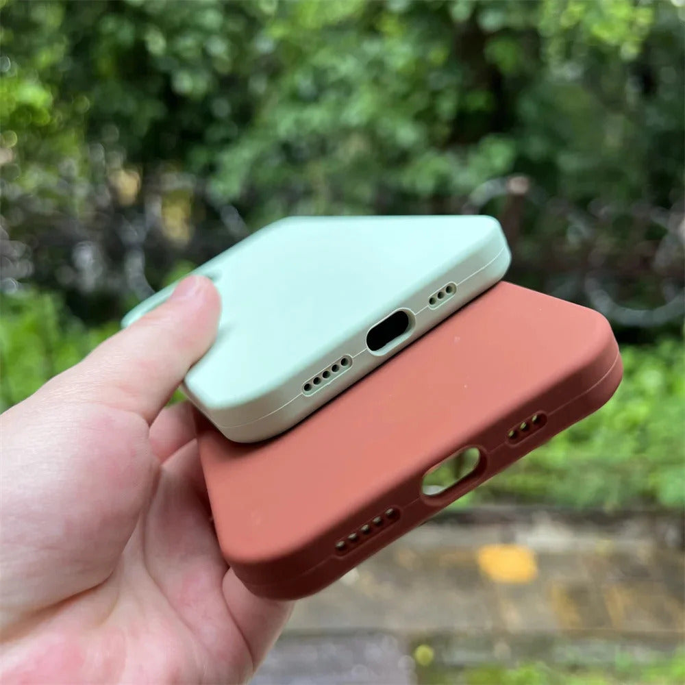 Luxury Original Liquid Silicone Case For iPhone 13 14 15 16 Pro Max phone Cases For iPhone 11 12 14 15 16 Plus Full Logo Cover