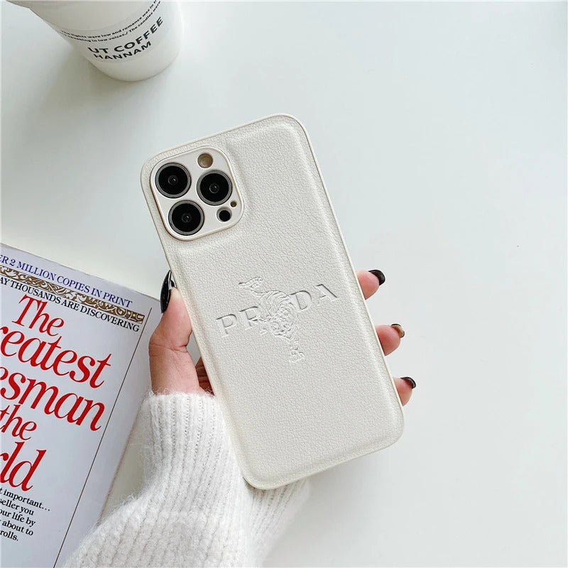Tiger Leather Soft Case For Iphone 15 14 13 12 11 Pro Max Mini 7 8 Plus X Xs Xr Max Luxury Phone Cover Fashion Anti Drop Funda