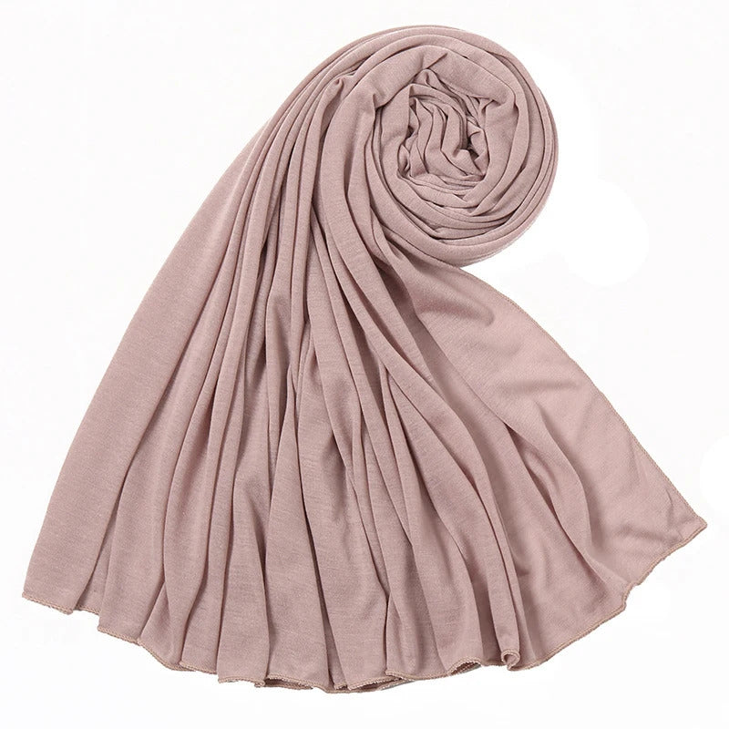Plain Cotton Jersey Hijab Stretch Scarf Women Muslim Shawl Big Size Long Muffler Fashion Ramadan Headband Turban 180*80cm