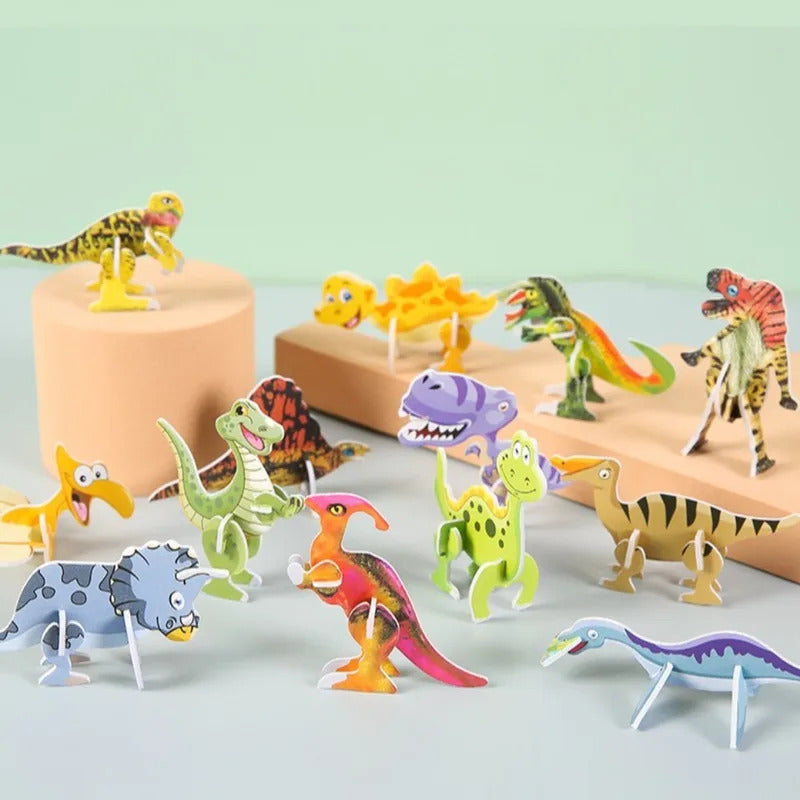 30pcs New Paper Jigsaw Puzzles 3D Early Education Puzzle Model Handmade Children's Toys Assembly Model Kids