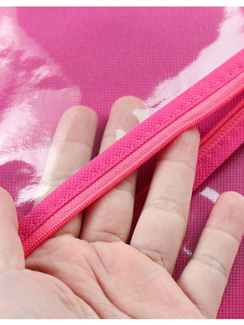 Cross-Border Foreign Trade Non-Woven Wig Storage Dustproof Cover Bag Transparent PVC Wig Hanging Display Storage Rack