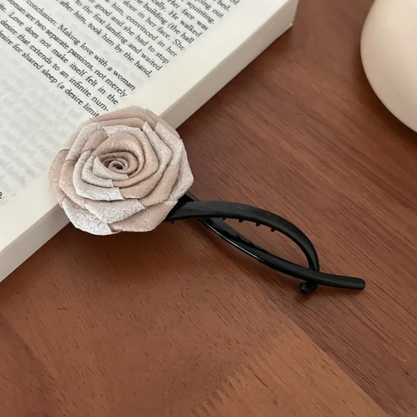 Vacation Organza Flower Hair Clip Travel Outing Hair Accessories Atmosphere Clip Duckbill Clip Hairpin Side Clip Hair Ornament