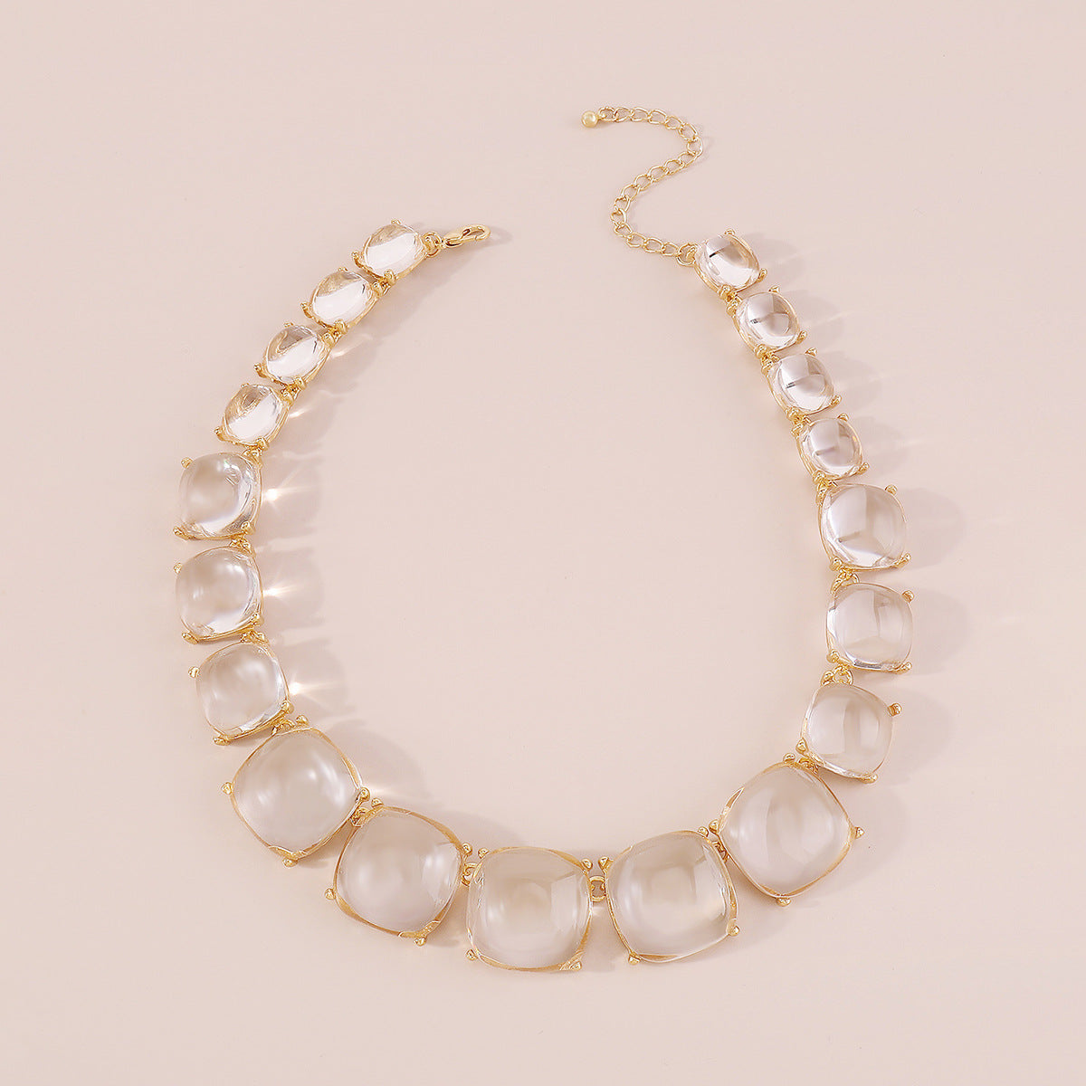 Trendy Accessories ZA Personality Fashion Exaggerated Geometric Resin Colorful Earrings Necklace