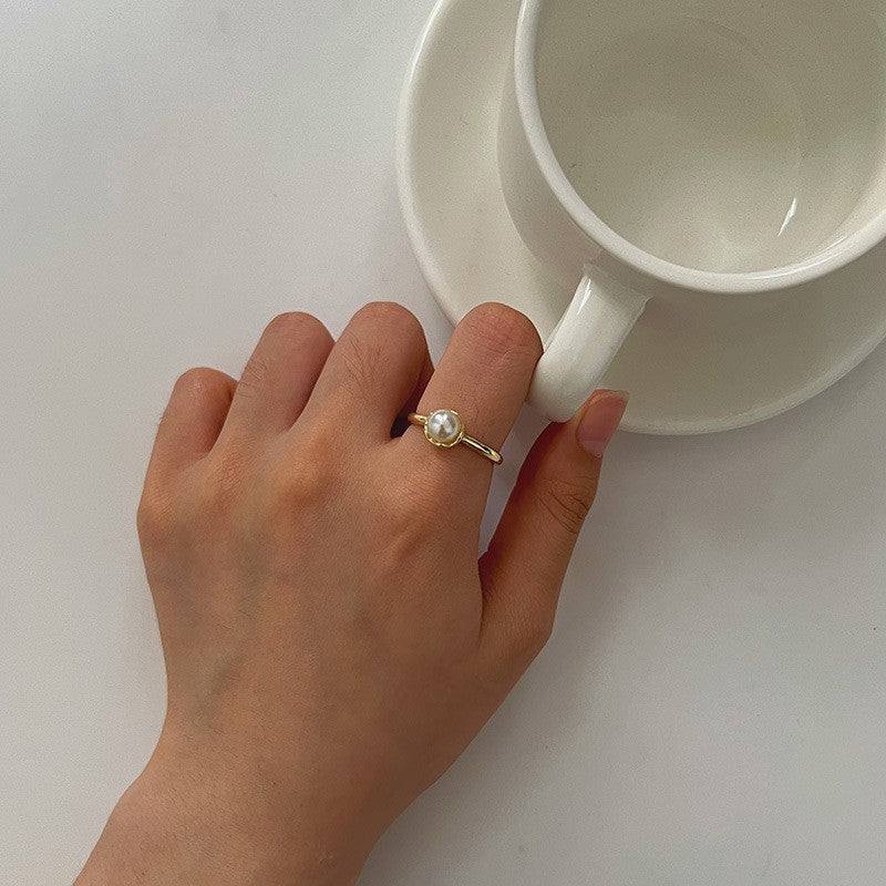 Sand Gold Opening Adjustable Frosted Ring Women's Fashion Sweet Light Luxury Niche Exquisite Ring Ancient Design