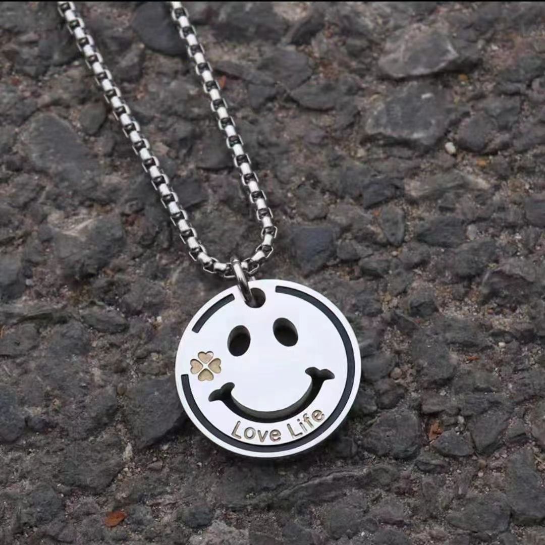 Trendy Fashion Children's Necklace for Girls, Personalized Couple Pendant for Boys, Hip-Hop Versatile Street Dance Show Accessories Wholesale